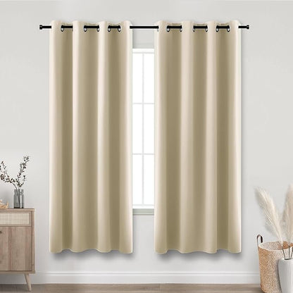KOUFALL Biscotti Beige Grommet Insulated Thermal Room Darkening Blackout by KOUFALL