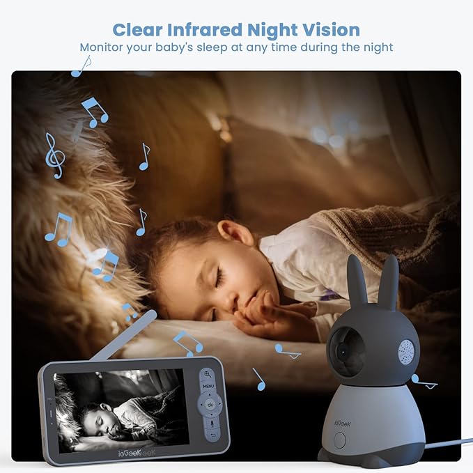 ieGeek 2K Split-Screen Baby Monitor, WiFi Smartphone Video Dual Camera - Image 6