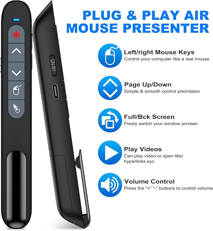2 in 1 USB Type C Wireless Presenter Remote - Image 6