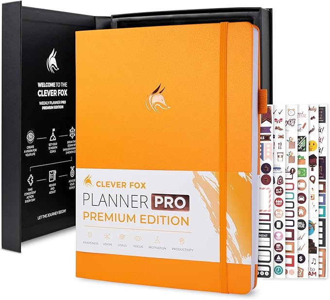 Clever Fox Planner Pro Premium – Luxurious Weekly & Monthly Planner by CleverFox