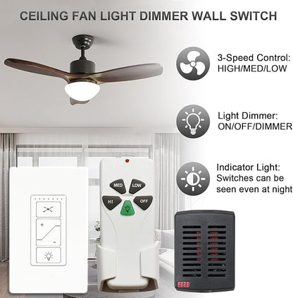 Humpptom Fan Remote Control Kit, 53T Small Size Receiver Ceiling Fan Remote - Image 2