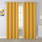 DUALIFE Yellow Solid Curtains 96 Inch Length Blackout Curtain Panels by DUALIFE