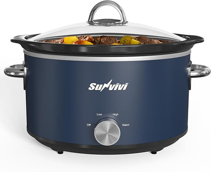 Sunvivi 4 Quart Slow Cooker & Mini Food Warmer - Image 2