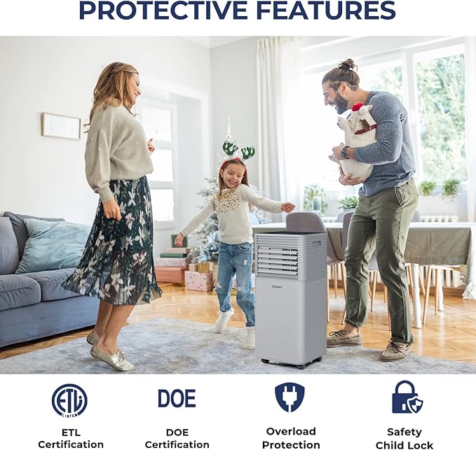 COSTWAY Portable Air Conditioners, 10000BTU Spaces up to 350sq.ft, - Image 8