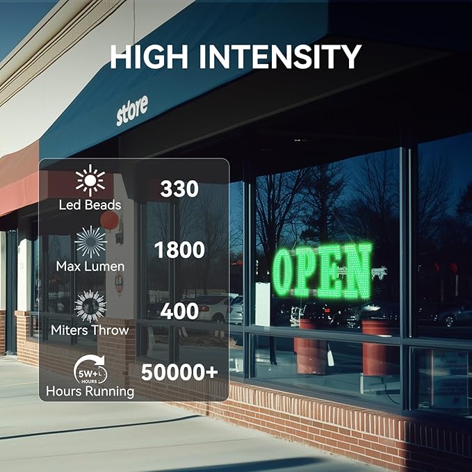 30" x 10" Large LED Open Signs - Image 3