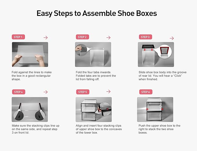 Kuject X-Large Shoe Storage Boxes Organizers Clear Plastic Stackable 12 Pack - Image 7