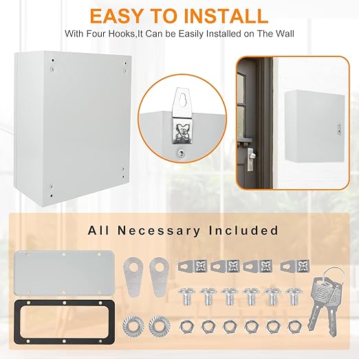 Cold Rolled Steel Electrical Box 20'' x 16'' x 8'' Indoor/Outdoor Thick - Image 6
