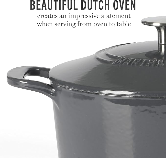 Martha Stewart Gatwick 4 Quart Enamel Cast Iron Dutch Oven - Image 3