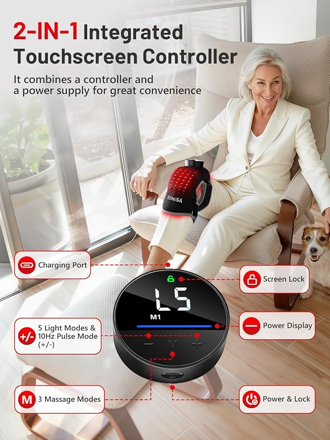 ROMISA Red Light Therapy Knee Brace - Image 6
