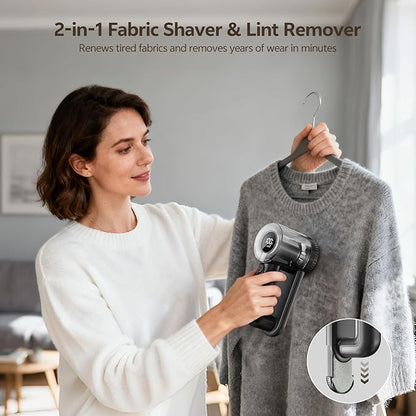 Rechargeable Fabric Shaver, 2-in-1 Lint Remover - Image 2
