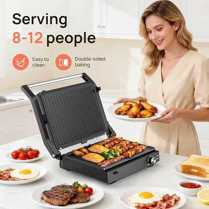 Electric Indoor Grill, 1600W Electric Grill - Image 2