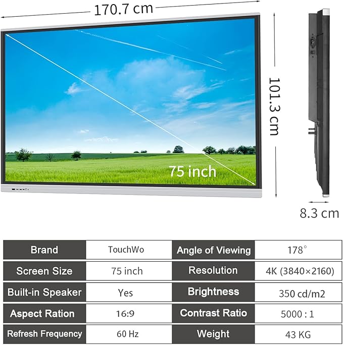 75" Touchscreen Monitor Smart Board, 4K Interactive Presentation Electronic - Image 7