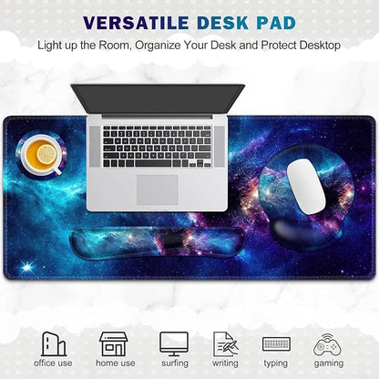 Gaming Mouse Pad, Large Desk Mat, Cute Desk Pad Protector, 4in1 XXL Mousepad + - Image 8