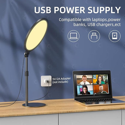 Anautin 10.5in LED Desk Ring Light, Video Conference Lighting - Image 5