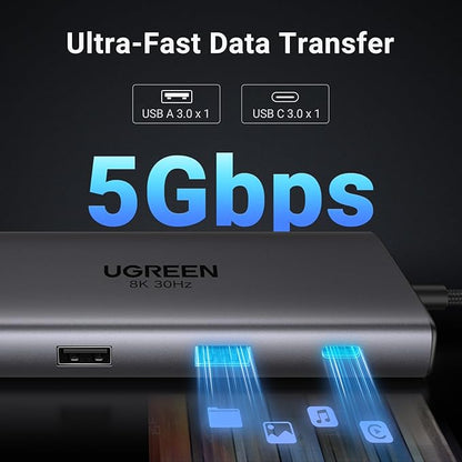 UGREEN Docking Station 10 in 1 Revodok Pro 210 USB C Dock Dual HDMI 4K@60Hz - Image 6