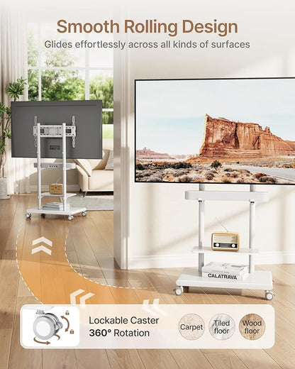 ECOTINY Steel Base Rolling TV Stand - Image 3