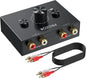 PROZOR RCA Stereo Audio Switcher - 2 in 1 Out R/L Stereo Audio Switch by PROZOR