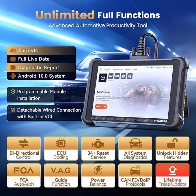 THINKCAR THINKSCAN 689 OBD2 Scanner, Bidirectional Scan Tool - Image 2