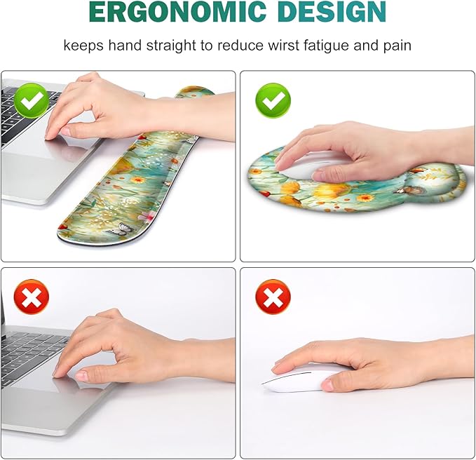 Gaming Mouse Pad, Large Desk Mat, Cute Desk Pad Protector, 4in1 XXL Mousepad + - Image 3