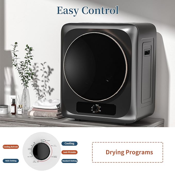 Zynkez Portable Clothes Dryer, 110V Electric Compact Laundry Dryer - Image 2