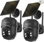 Septekon 2K Solar Security Cameras Wireless Outdoor 2 Pack, 360°PTZ Battery by Septekon