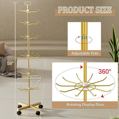 Exttlliy Retail Display Stand Store Display Rack 6 Tier Metal Spinning Display - Image 3