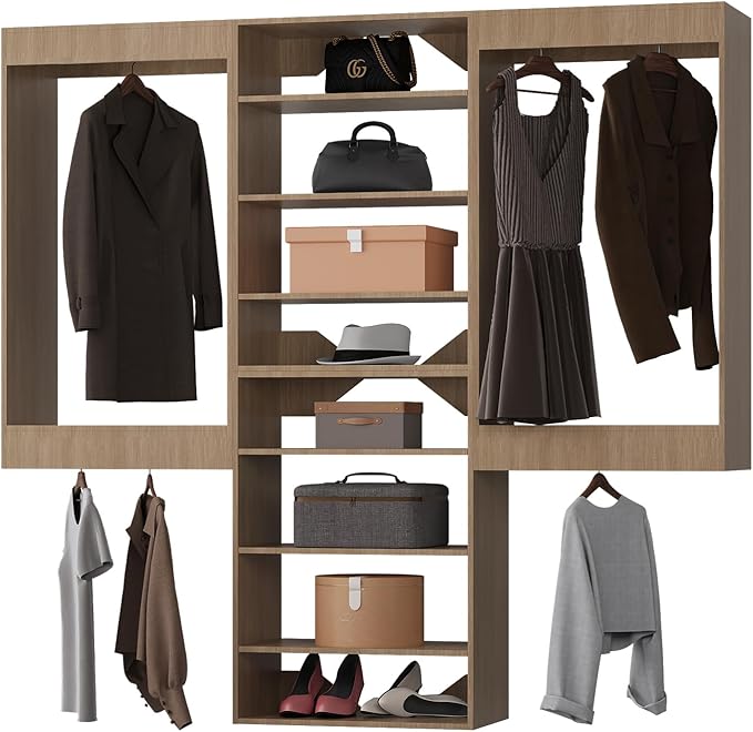 Closet Organizer, Walk-In Closet Wood Tower System, Wall-Mounted Bedroom by Unknown