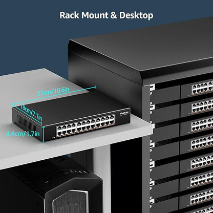 YuanLey 24-Port 2.5G Ethernet Switch, Unmanaged 2.5Gbps Network Switch - Image 5