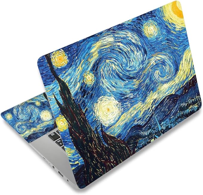 Laptop Skin Sticker Decal, Waterproof Removable, Van Gogh Starry Night by ToLuLu