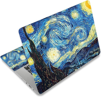 Laptop Skin Sticker Decal, Waterproof Removable, Van Gogh Starry Night by ToLuLu