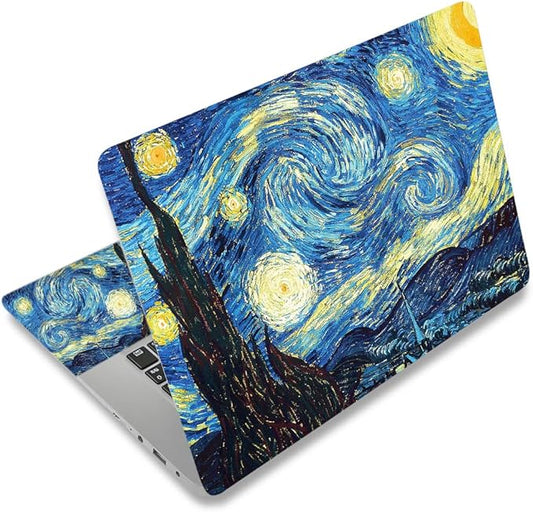 Laptop Skin Sticker Decal, Waterproof Removable, Van Gogh Starry Night by ToLuLu