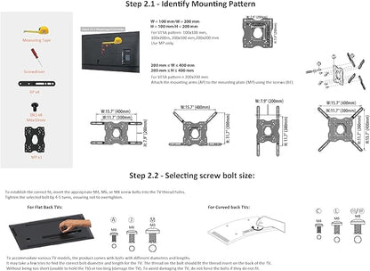 Amazon Basics Full Motion Articulating TV Wall Mount, - Image 8