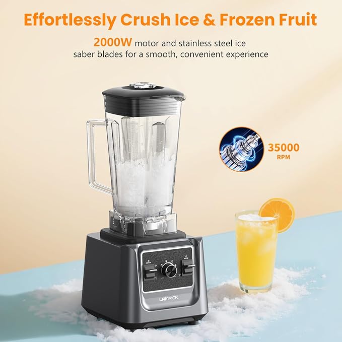Blenders for Kitchen, 2000W Blender for Smoothies 35000 RPM Professional Grade - Image 3