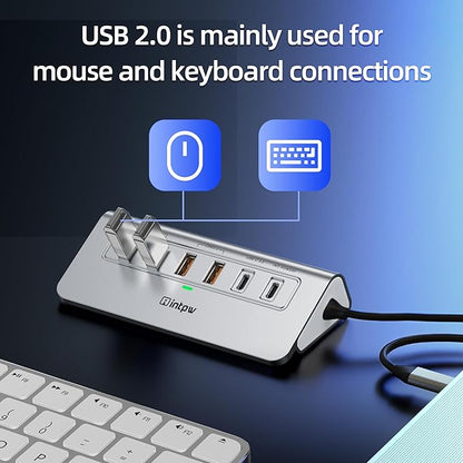 P9R PRO USB C Hub Ethernet, 10Gbps USB C Docking Station 10-in-1 - Image 8