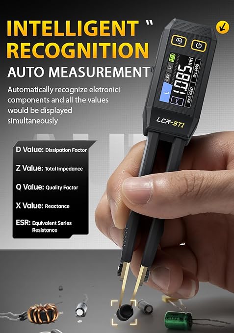 FNRSI Upgraded Version LCR-ST1 Mini Smart LCR Meter, SMD Tester, ESR Meter - Image 6