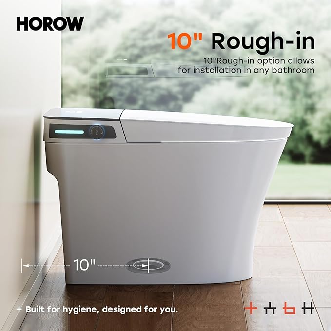 HOROW Bidet Toilet 10" Rough-in, Smart Toilet - Image 2