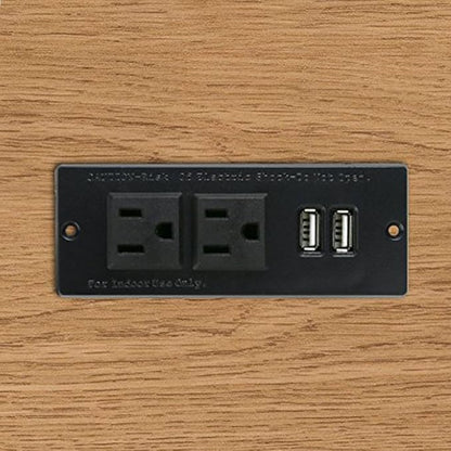 Desktop Power Strip with 2 Outlets 2 USB 2.1A Insert Mounting Built in Desk - Image 5