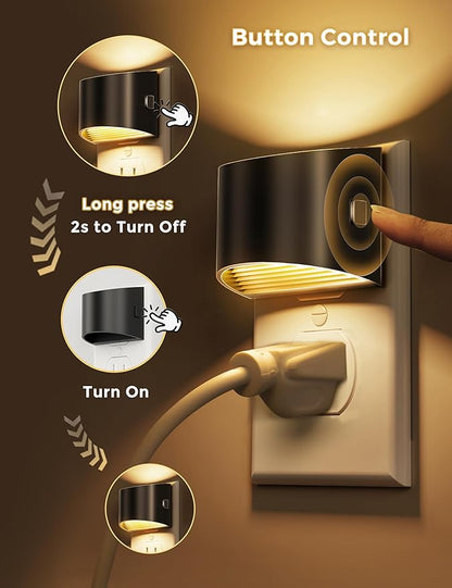 L LOHAS LED Night Lights Plug into Wall 2 Pack, Dusk to Dawn Sensor Nightlight - Image 4