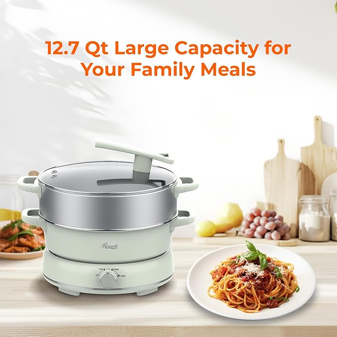 Rosewill 12.7 QT Electric Hot Pot Slow Cooker - Image 3
