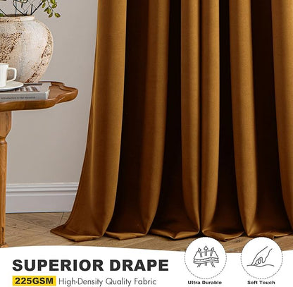 MIULEE Gold Brown Blackout Curtains - Image 5