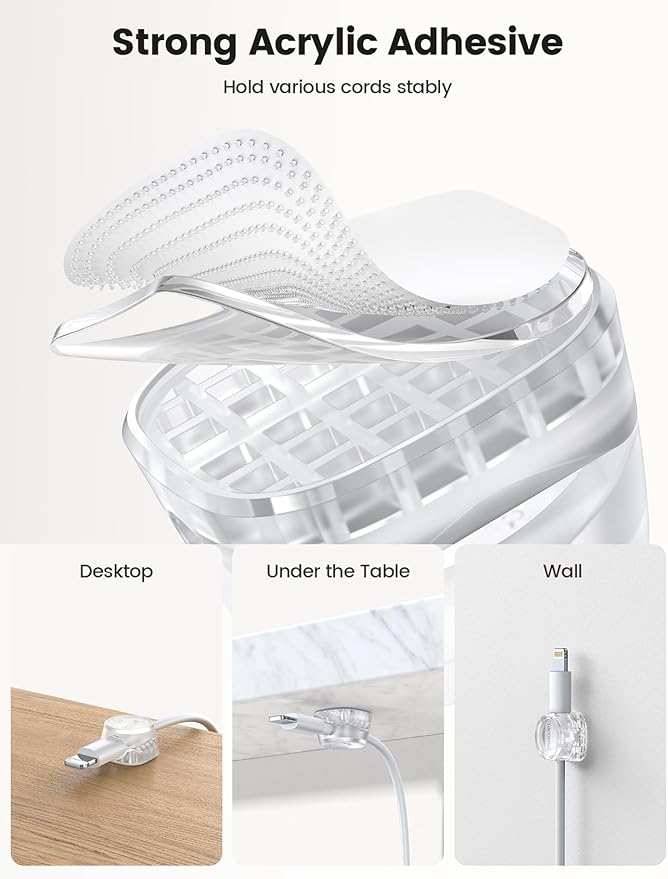 12Pack Cord Organizer Spring Cable Holder Clips - Image 4