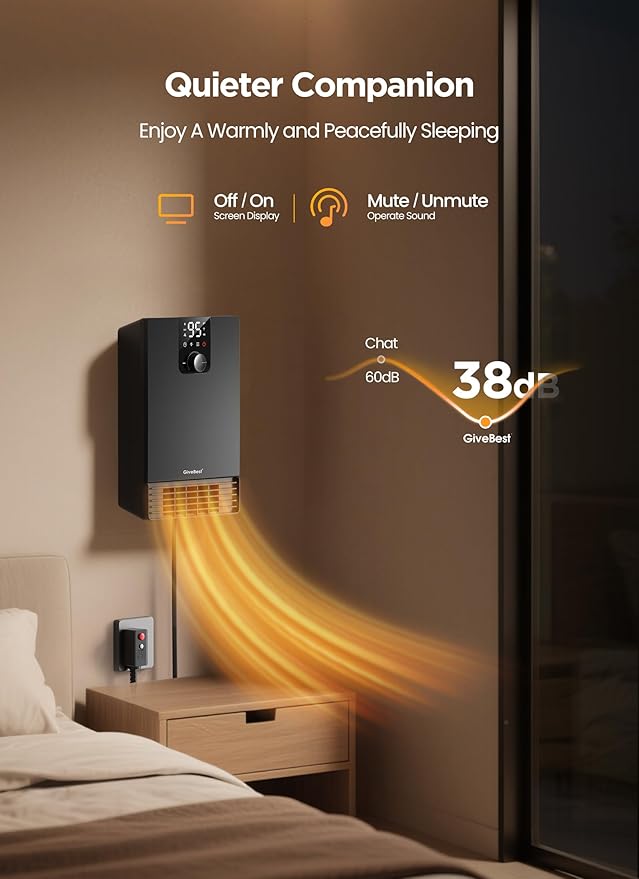 GiveBest Smart Wall Heater, 1500W Fast Heating Electric Space Heater - Image 6