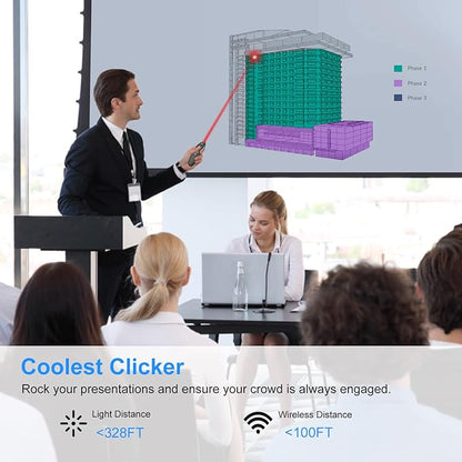 Wireless Presentation Clicker for PowerPoint Presentations, USB Dongle - Image 6