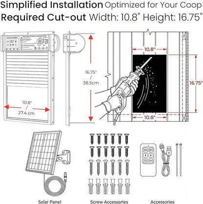 XRDZYXGS Automatic Chicken Coop Door Opener, Space-Saving Roll-up Design - Image 6