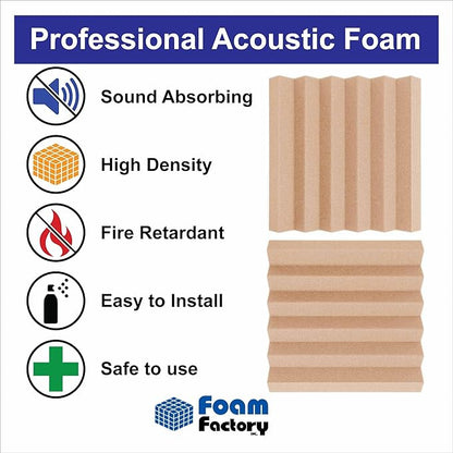 Foam Factory Inc 24 Pack Color Acoustic Foam Panel Studio Soundproofing Wedge - Image 3