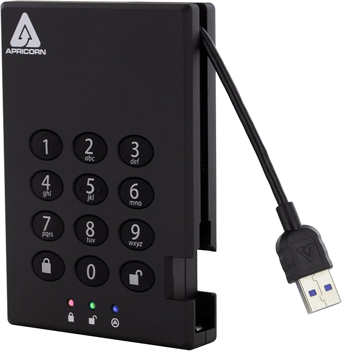 Apricorn Aegis Padlock 3.0 1TB USB 3.0 External Hard Drive by Apricorn