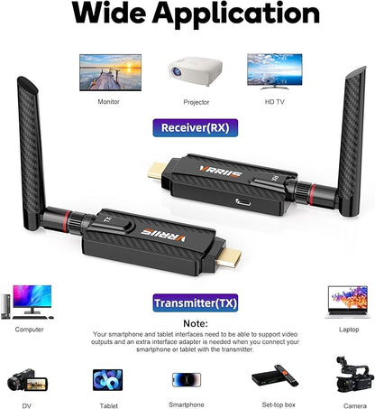 Vrriis Wireless HDMI Transmitter and Receiver, Plug and Play, 1080P Wireless - Image 8