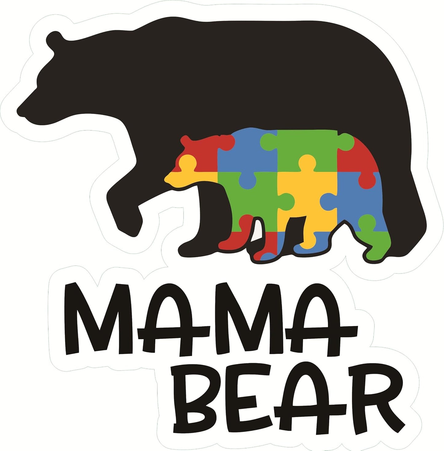 2 pcs Autism Mom Stickers – Proud Autistic Mama Decals – Vinyl Waterproof Autism Awareness Car Sticker for Laptop, Bumper, Truck, Window – Autism Decal for Mothers (C-4in)