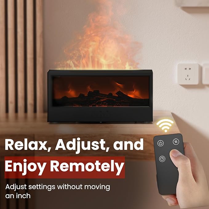 Fireplace Flame Diffuser Air Humidifier, Essential Oil Diffuser - Image 4