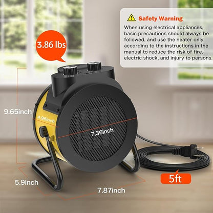 Space Heaters for Indoor Use, 1500W PTC Electric Heater - Image 4